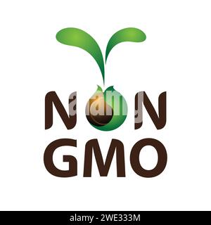 Non GMO Organic Healthy food concept Vector illustration Stock Vector