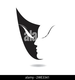 Theater mask Logo vector illustration Stock Vector