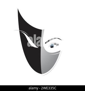 Theater mask Logo vector illustration Stock Vector
