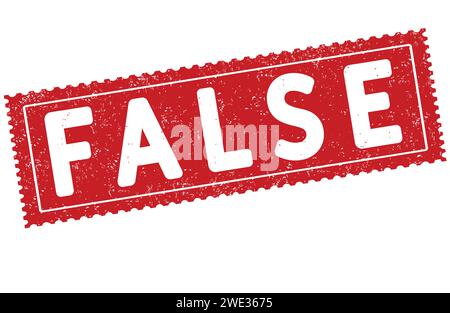 False grunge rubber stamp on white background, vector illustration Stock Vector