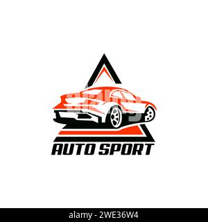 automotive car triangle  logo design vector Stock Vector