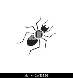 Termite logo icon isolated silhouette on white background vector illustration Stock Vector