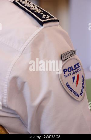 Paris, France. 22nd Jan, 2024. Atmosphere during a press conference on security for the olympic games in Paris, France on January 22, 2024. Photo by Jean-Bernard Vernier/JBV News/ABACAPRESS.COM Credit: Abaca Press/Alamy Live News Stock Photo