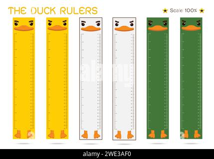 Duck of Rulers Inch and metric rulers. Scale for a ruler in inches and ...