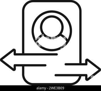 Ambiguity icon outline vector. Data confused. Lost question block Stock Vector
