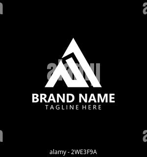 initial letter modern AN NA logo design vector Stock Vector