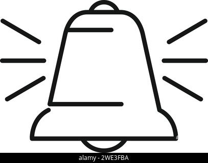 Late work notification icon. Outline Late work notification vector icon ...