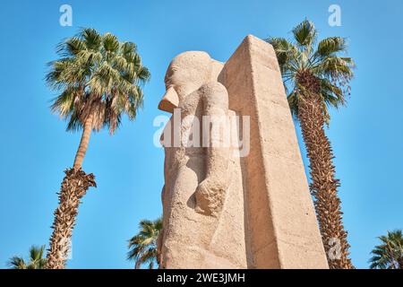 Memphis, Egypt - January 2, 2024: Standing Statue Of Ramses II Stock Photo