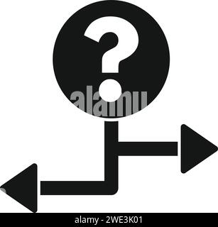 Ambiguity icon simple vector. Data confused. Lost question block Stock ...