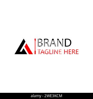 initial letter AT modern logo design vector Stock Vector