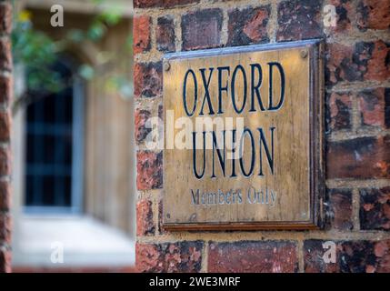 Entrance to the Oxford Union Society, St Michael's Street, Oxford Stock Photo