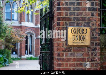 Entrance to the Oxford Union Society, St Michael's Street, Oxford Stock Photo