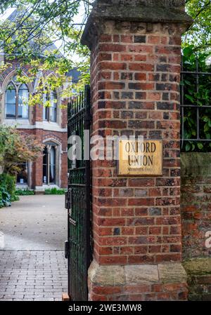 Entrance to the Oxford Union Society, St Michael's Street, Oxford Stock Photo