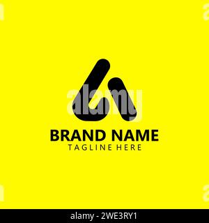 initial letter LA logo design vector Stock Vector