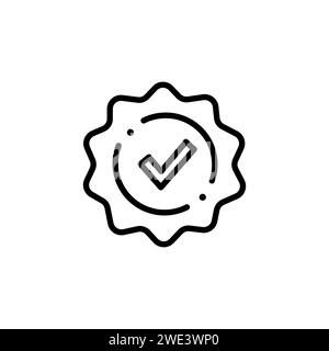 Approved Vector Icon. Quality and accept signs. Vector illustration. Stock Vector