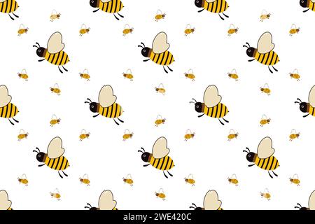 Honey seamless pattern. Beekeeping endless background, texture. Vector ...