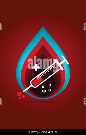 paper art carving logotype blood donation, help the sick and needy ...
