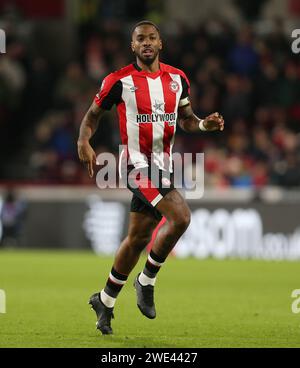 Ivan Toney of Brentford. - Brentford v Nottingham Forest, Premier League, GTECH Community Stadium, London, UK - 20th January 2024. Editorial Use Only - DataCo restrictions apply. Stock Photo