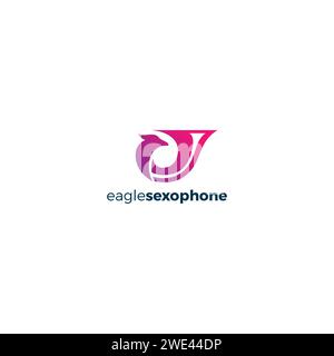 Eagle Sexophone Logo. eagle head icon vector Stock Vector