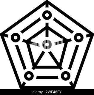 Icon for radar chart with pentagon shape,chart Stock Vector Image & Art ...