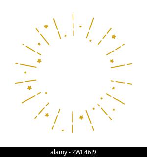 Golden Starburst Frame Stock Vector