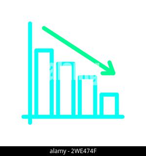 Downtrend Line Icon Stock Vector