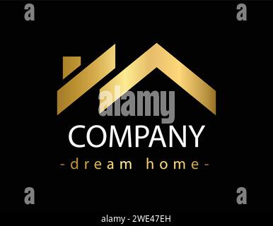 Logo for a real estate business and property insights Stock Vector
