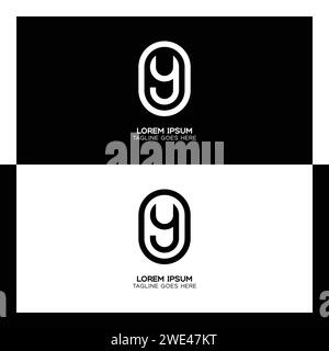 OY initial letter logo. Alphabet O and Y pattern design monogram Stock Vector
