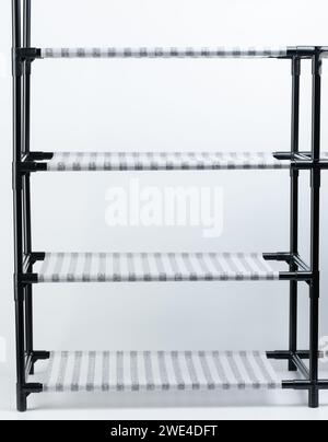 Three empty white vertical rectangle poster mockups with soft shadows ...