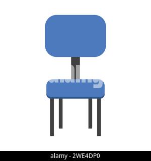 Blue Office Chair Icon Stock Vector