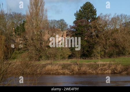 Remains of Wilton Castle, Ross on Wye, Herefordshire Stock Photo