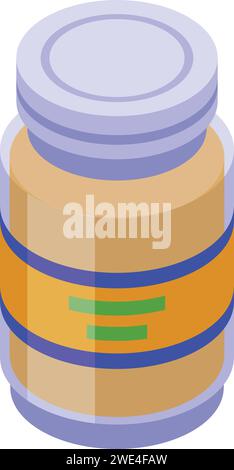 Food tahini icon isometric vector. Gastronomy paste. Dip greek Stock Vector