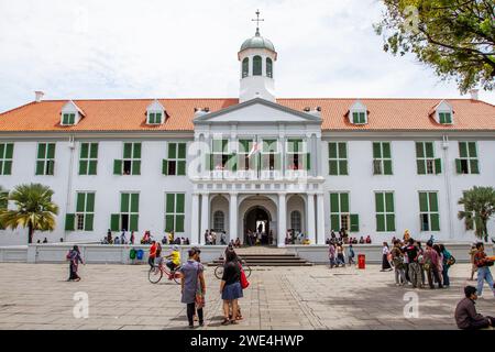 Fatahillah Square in Kota Tua, the old town of Jakarta and center of the old Batavia in Indonesia. Stock Photo