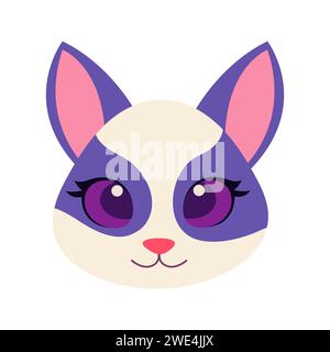 Cute Cat Head Cartoon Vector Illustration. Cat face avatar illustration design Stock Vector