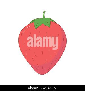 Hand drawn strawberry fruit vector illustration. Creative hand drawn fruit vector element Stock Vector
