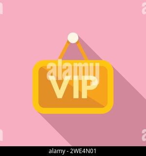 Vip board icon flat vector. Suitcase airline. Seat air traveler Stock Vector
