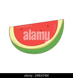 Hand drawn watermelon fruit vector illustration. Creative hand drawn fruit vector element Stock Vector
