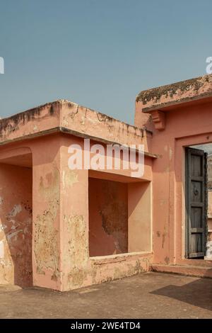 0 02 2005 Vintage Old Jantar Mantar, is a Observatory on Bank of Gunga River Varanasi, Uttar Pradesh, India Asia Stock Photo