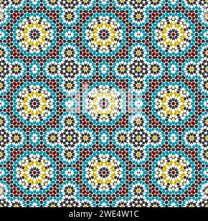 Seamless geometric pattern in arabic style Zellij Stock Vector