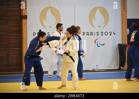 Paris, France. 23rd Jan, 2024. INSEP (the National Institute of Sport, Expertise and Performance) in Paris, on January 23, 2024. Photo by Eliot Blondet/ABACAPRESS.COM Credit: Abaca Press/Alamy Live News Stock Photo