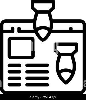 Web dos attack icon outline vector. Access limit. Digital social email Stock Vector