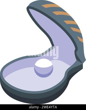 Pearl shell icon isometric vector. Crowd pride. Festival city tower Stock Vector