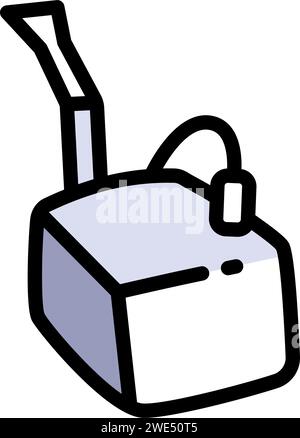 Nebulizer color icon. Medical equipment for inhalation in the diseases, asthma, bronchitis. Healthcare symbol isolated on white background. Stock Vector