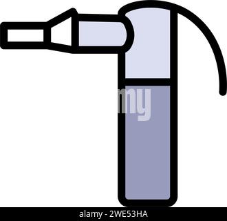 Line icon of a respiratory face mask side view. Nebulizer symbol isolated on transparent background. Stock Vector