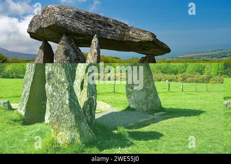 Great Britain, Wales, Preseli Hills, Pentre Ifan, megalithic portal tomb, 5000 years old Stock Photo