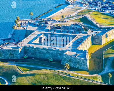 Castillo de San Marcos aerial stock image Stock Photo