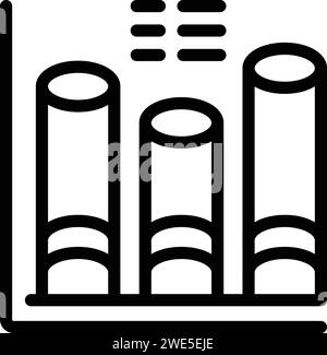 Graph passcode fail icon outline vector. Attack broken. Bankrupt signal Stock Vector