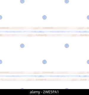 Seamless pattern with watercolor lines Stock Photo