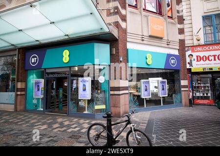 EE BT telecommunications store city centre liverpool, merseyside, england, uk Stock Photo