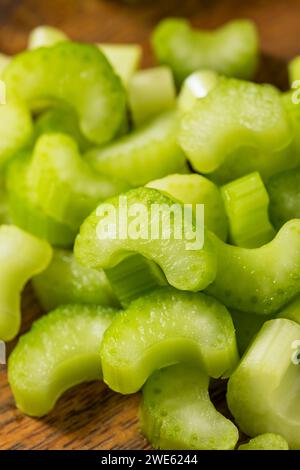 Homemade Organic Diced Chopped Celery Ready to Cook With Stock Photo